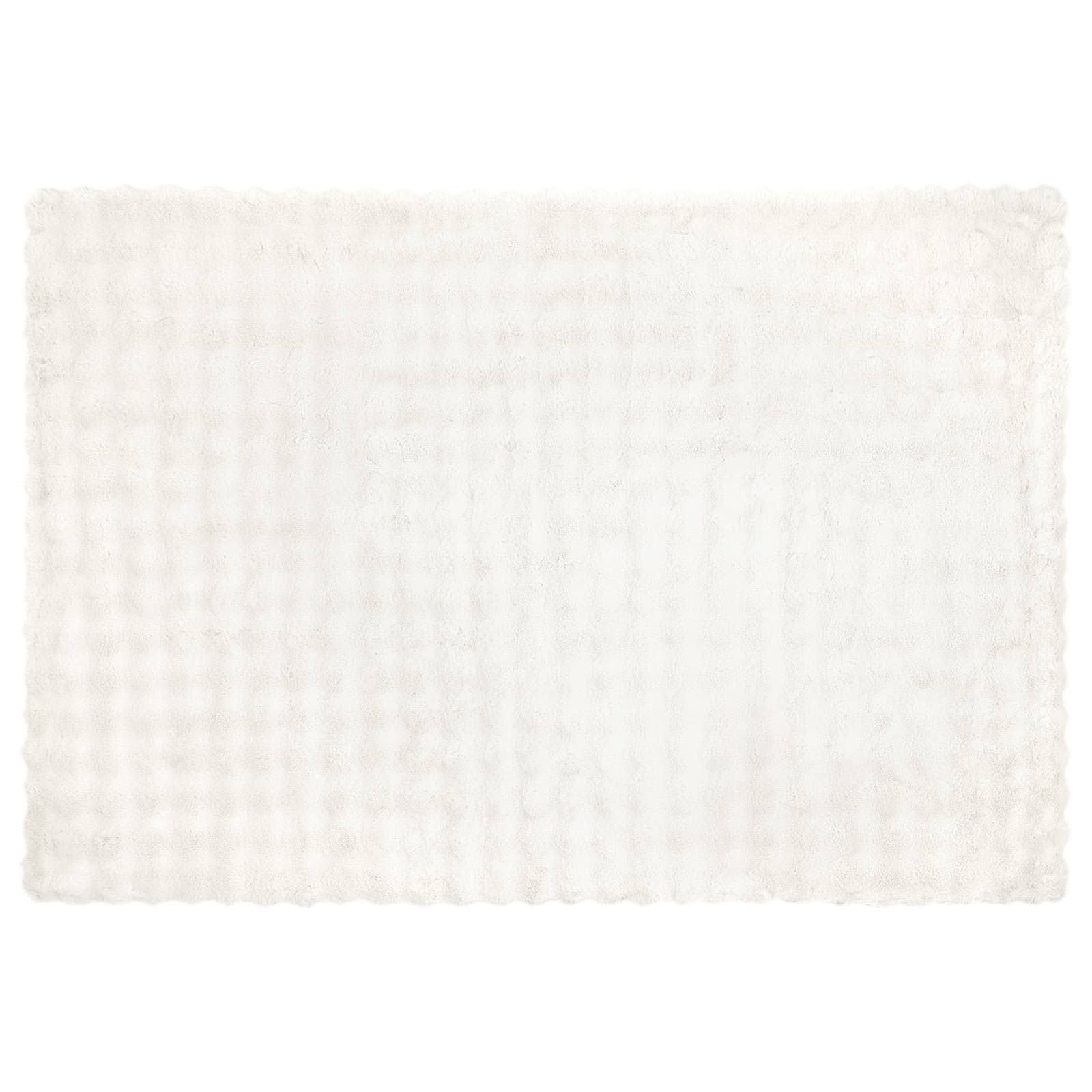 Rutschfeste Decke aus Kunstkaninchenfell Olite 4 pcs Weiß