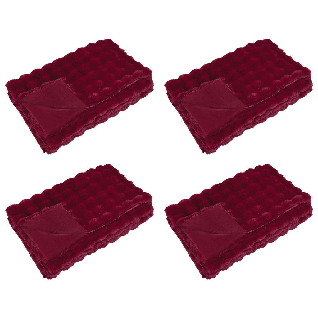 Rutschfeste Decke aus Kunstkaninchenfell Olite 4 pcs Polyester