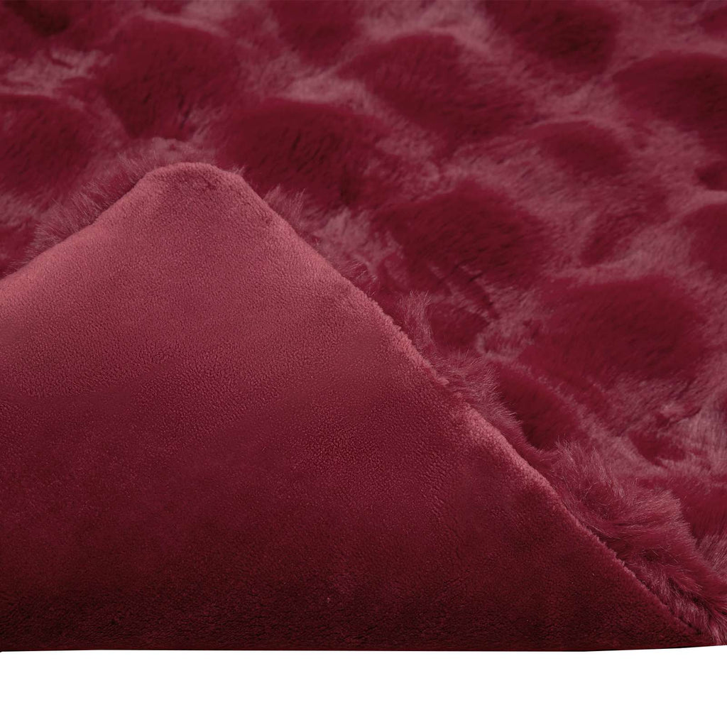 Rutschfeste Decke aus Kunstkaninchenfell Olite 4 pcs Polyester