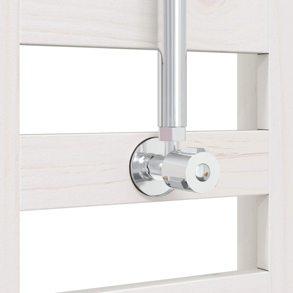 Outdoor-Dusche 223 cm Massivholz Kiefer und Edelstahl Weiß