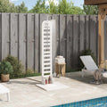 Outdoor-Dusche 223 cm Massivholz Kiefer und Edelstahl Weiß