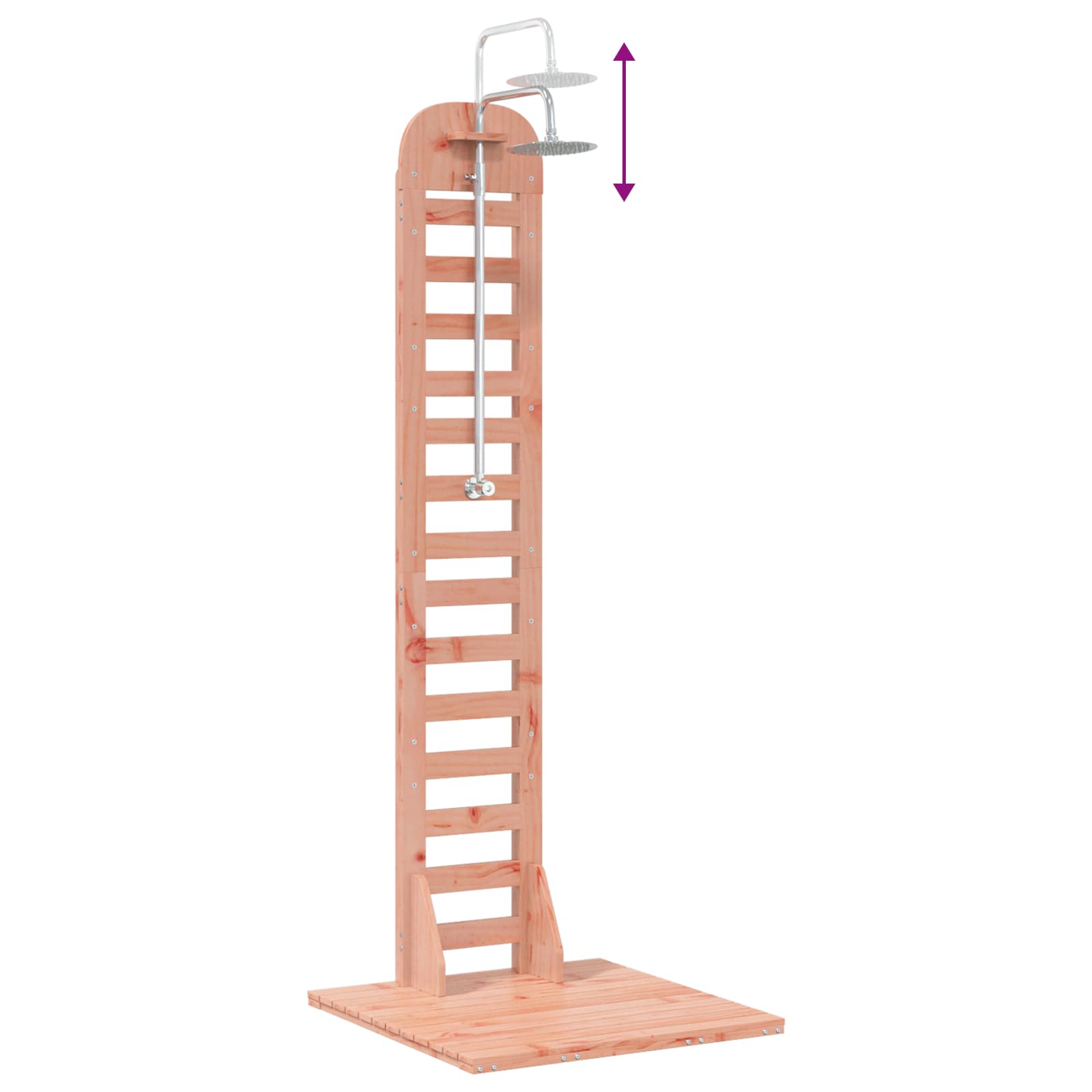 Outdoor-Dusche 223 cm Massives Douglasholz und Edelstahl Natur