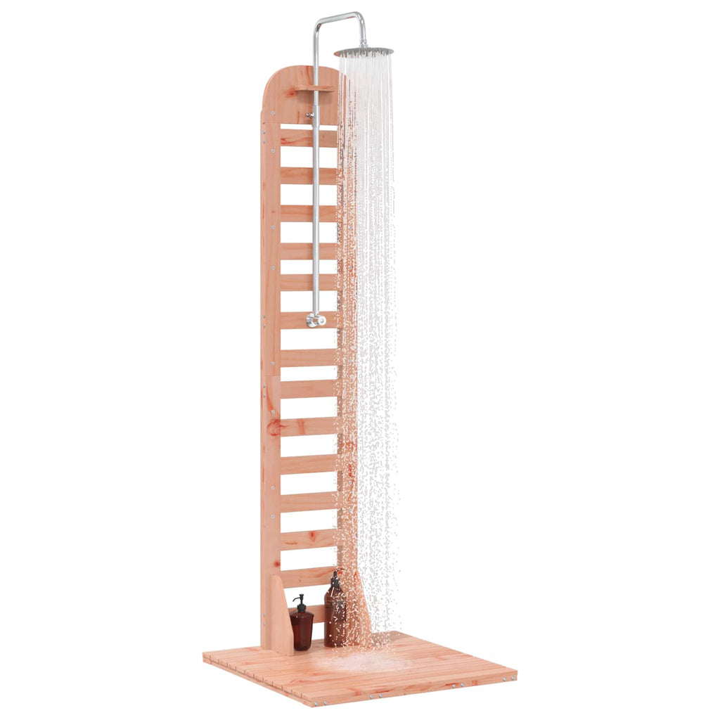 Outdoor-Dusche 223 cm Massives Douglasholz und Edelstahl Natur