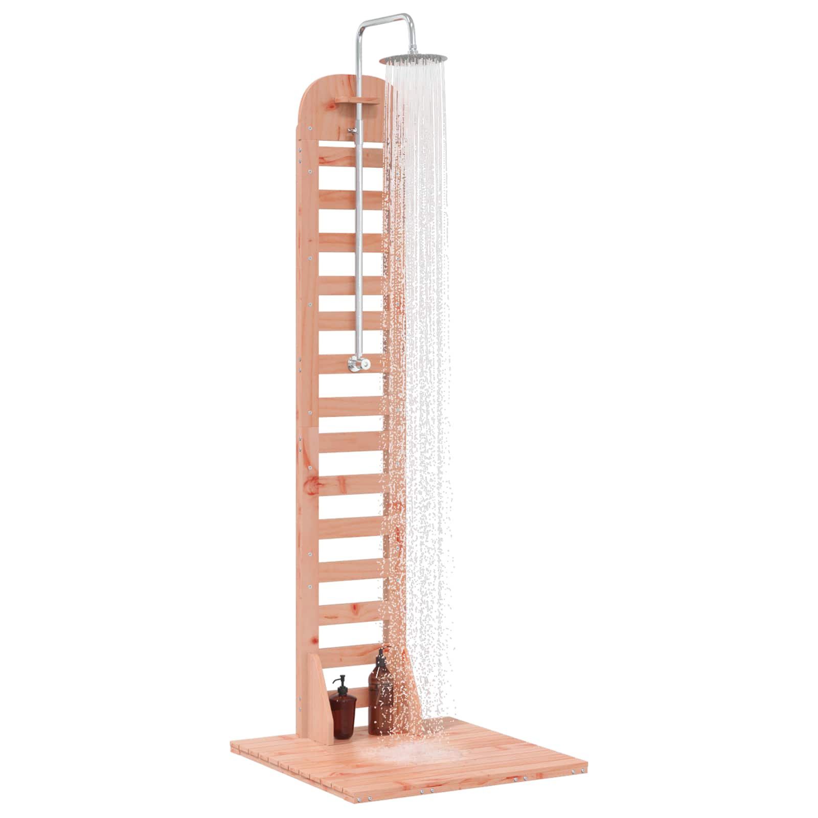 Outdoor-Dusche 223 cm Massives Douglasholz und Edelstahl Natur