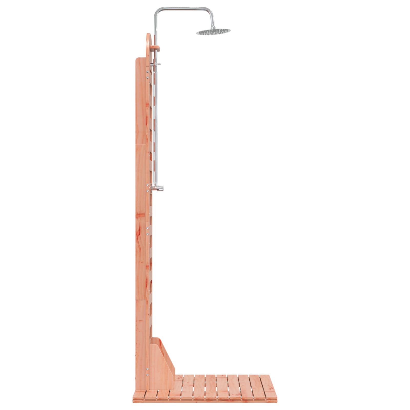 Outdoor-Dusche 223 cm Massives Douglasholz und Edelstahl Natur