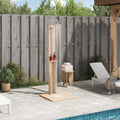 Outdoor-Dusche 206 cm Massivholz Kiefer und Edelstahl Natur