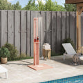 Outdoor-Dusche 206 cm Massives Douglasholz und Edelstahl Natur