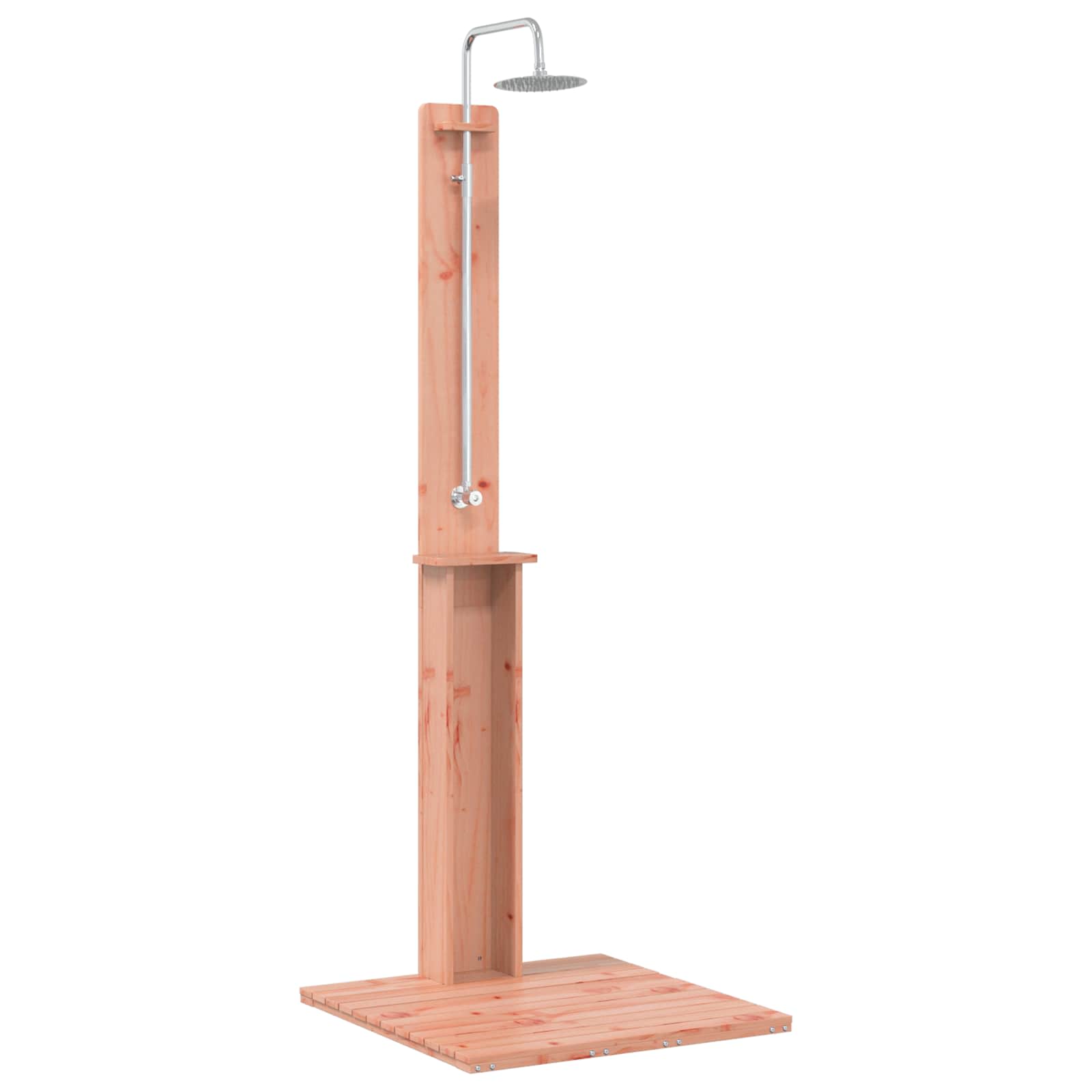 Outdoor-Dusche 206 cm Massives Douglasholz und Edelstahl Natur