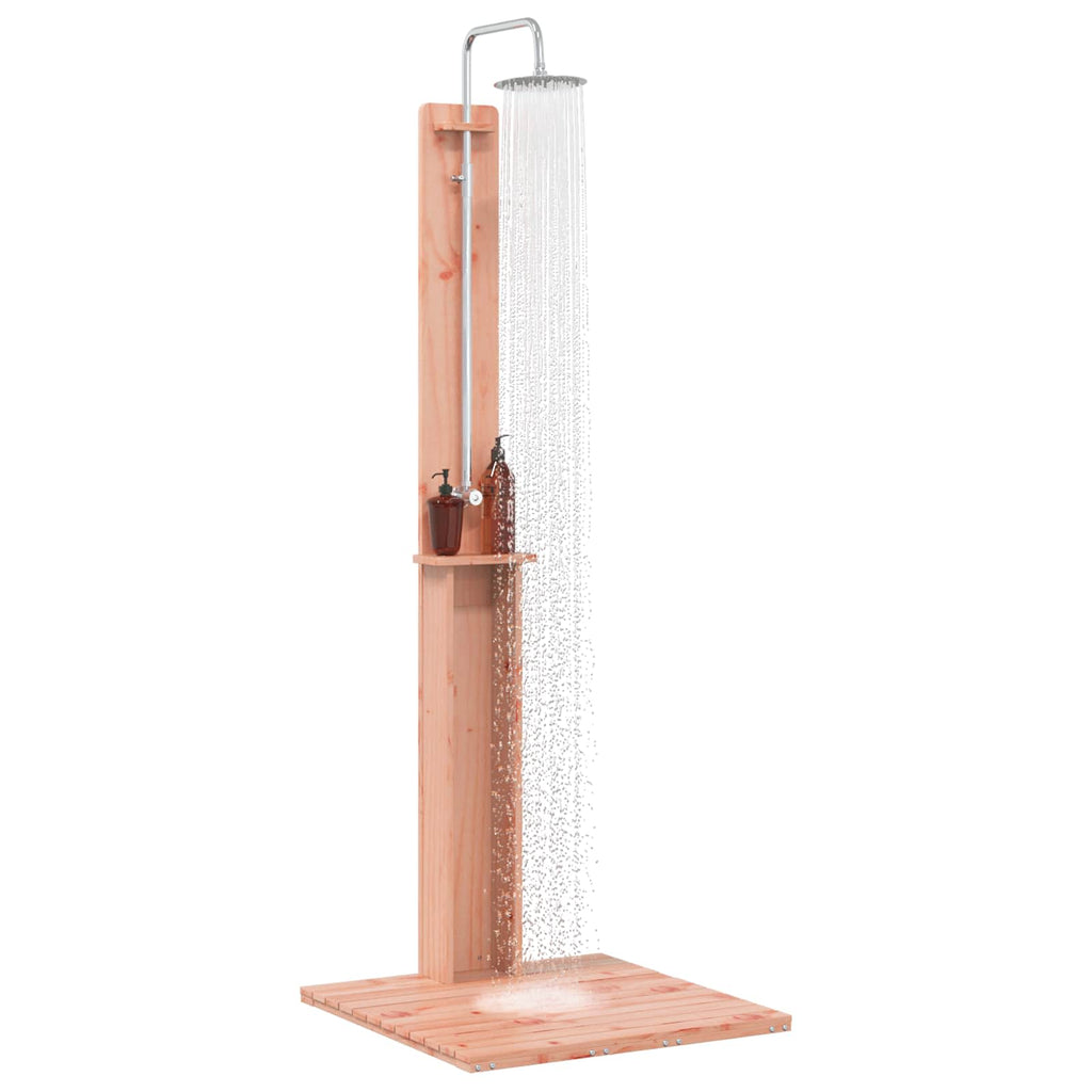 Outdoor-Dusche 206 cm Massives Douglasholz und Edelstahl Natur