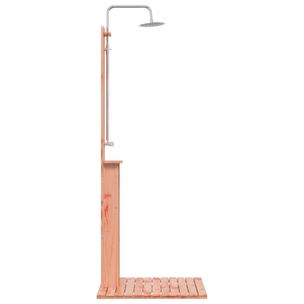Outdoor-Dusche 206 cm Massives Douglasholz und Edelstahl Natur