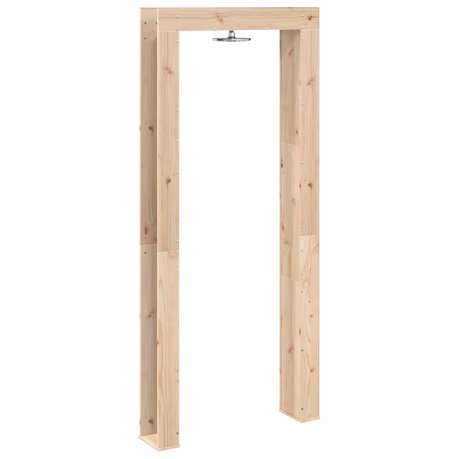 Outdoor-Dusche 226 cm Massivholz Kiefer und Edelstahl Natur