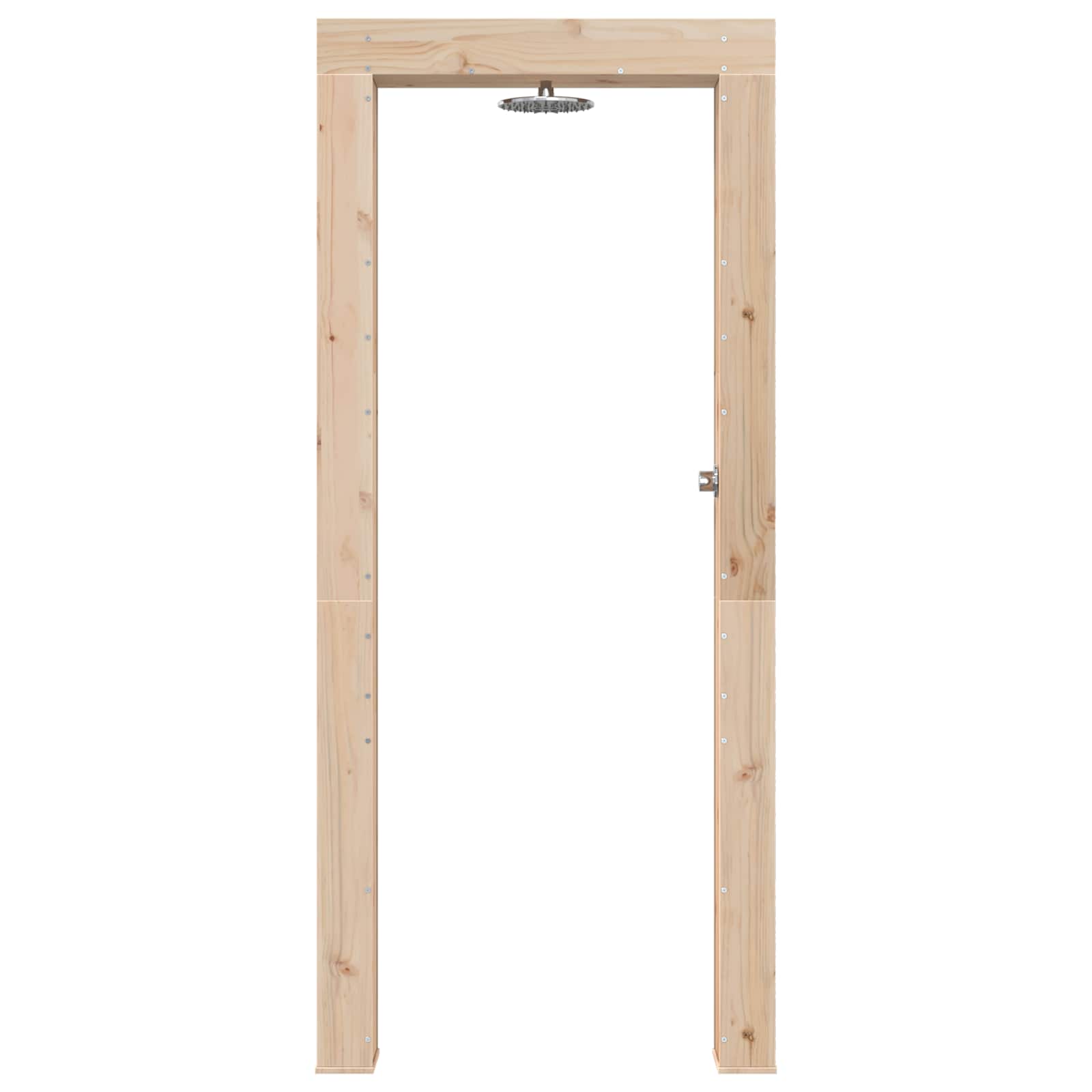 Gartendusche 226 cm Massivholz Kiefer und Edelstahl Natur