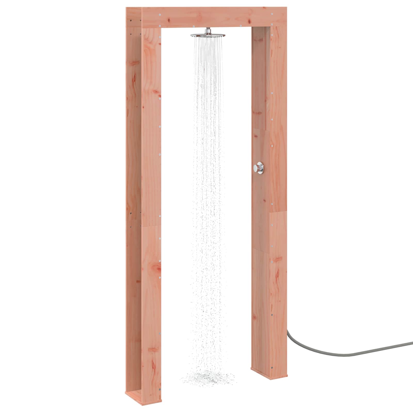 Outdoor-Dusche 226 cm Massives Douglasholz und Edelstahl Natur