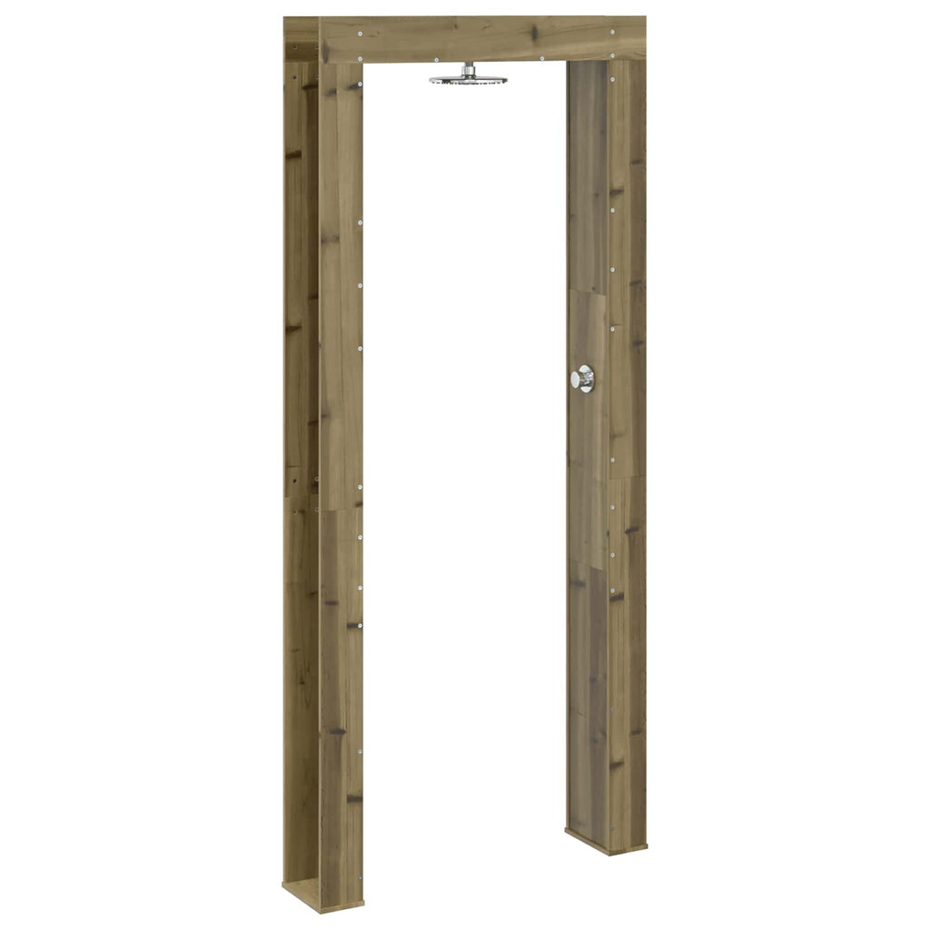 Outdoor-Dusche 226 cm Imprägniertes Kiefernholz und Edelstahl