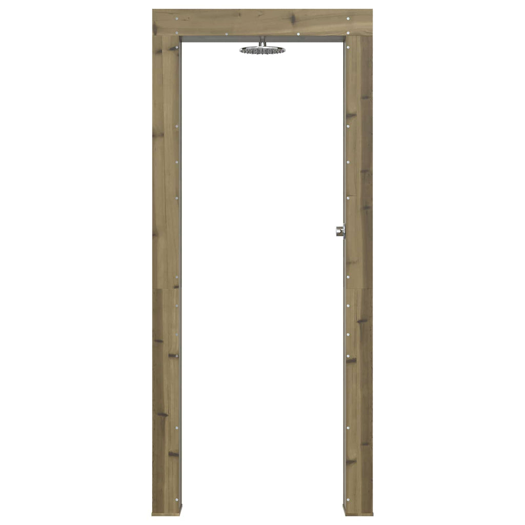 Gartendusche 226 cm Imprägniertes Kiefernholz und Edelstahl