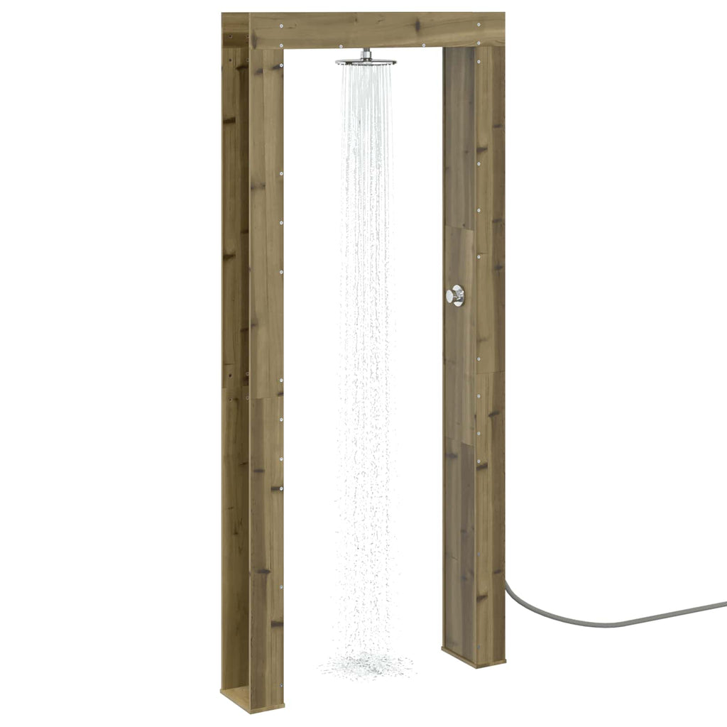 Outdoor-Dusche 226 cm Imprägniertes Kiefernholz und Edelstahl