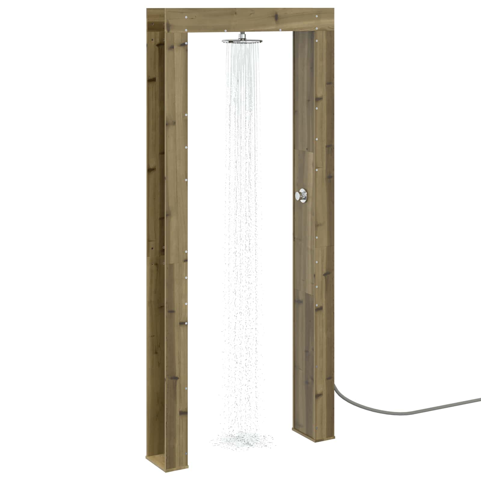 Outdoor-Dusche 226 cm Imprägniertes Kiefernholz und Edelstahl