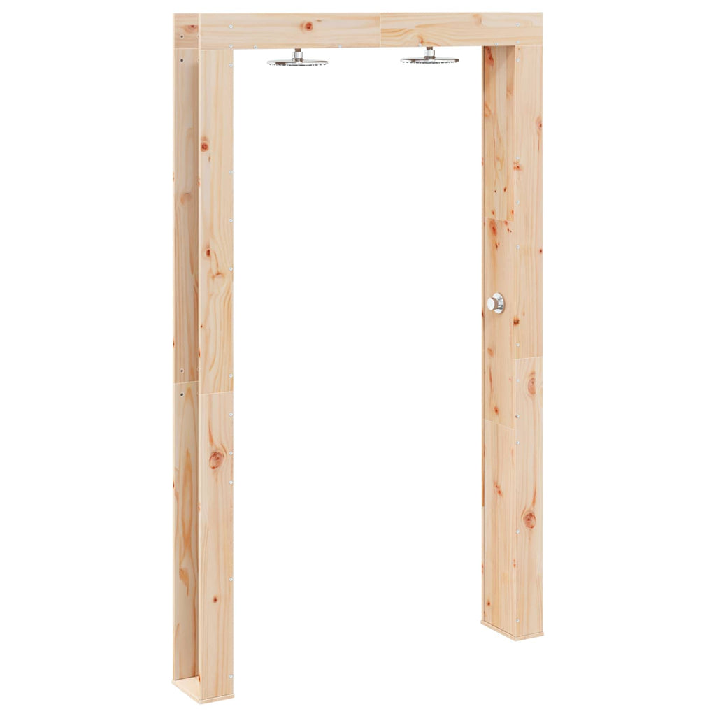 Outdoor-Dusche 226 cm Massivholz Kiefer und Edelstahl Natur
