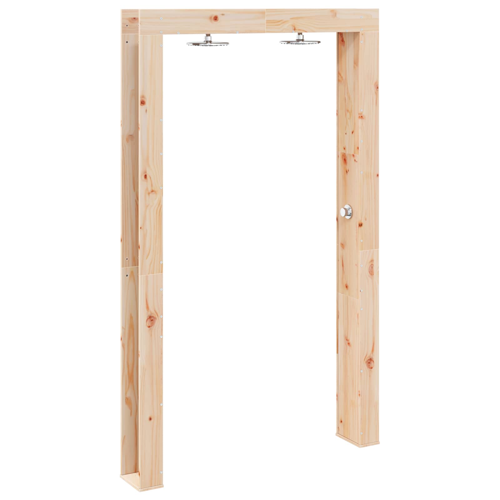 Outdoor-Dusche 226 cm Massivholz Kiefer und Edelstahl Natur