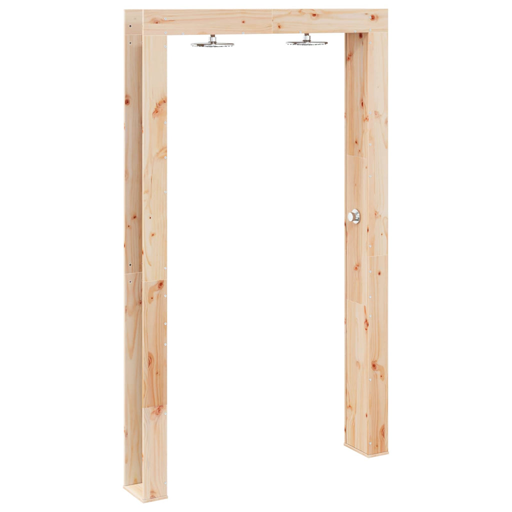 Outdoor-Dusche 226 cm Massivholz Kiefer und Edelstahl Natur