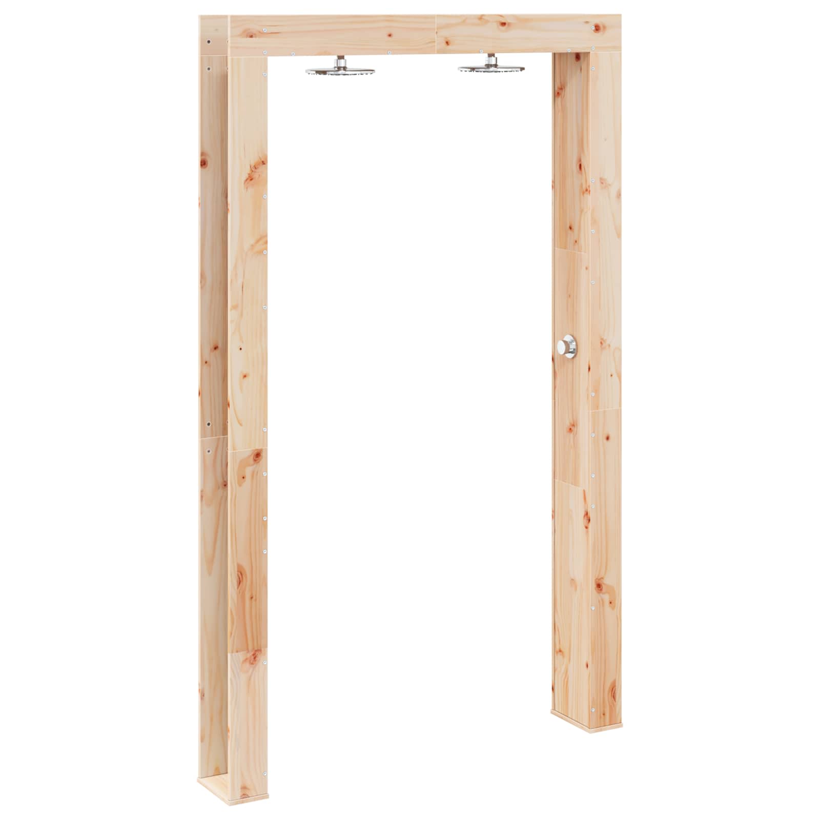 Outdoor-Dusche 226 cm Massivholz Kiefer und Edelstahl Natur