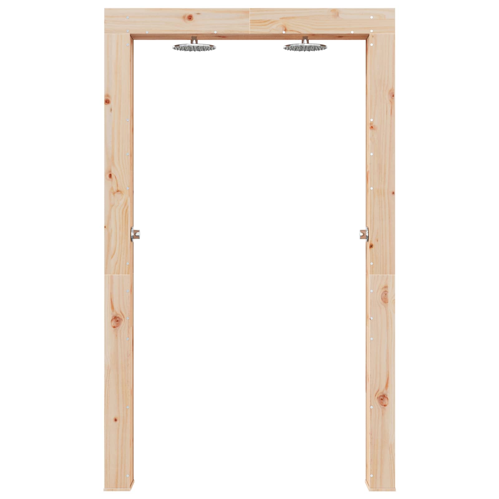 Gartendusche 226 cm Massivholz Kiefer und Edelstahl Natur