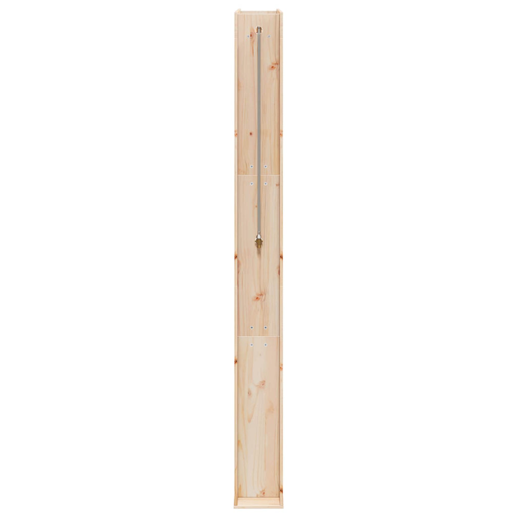 Outdoor-Dusche 226 cm Massivholz Kiefer und Edelstahl Natur