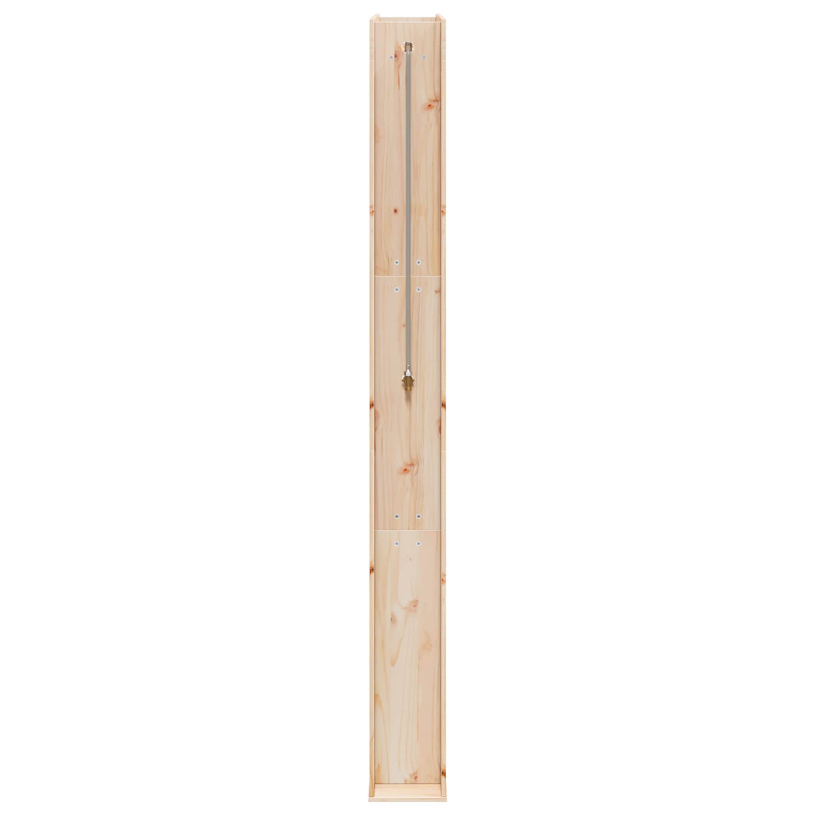 Outdoor-Dusche 226 cm Massivholz Kiefer und Edelstahl Natur