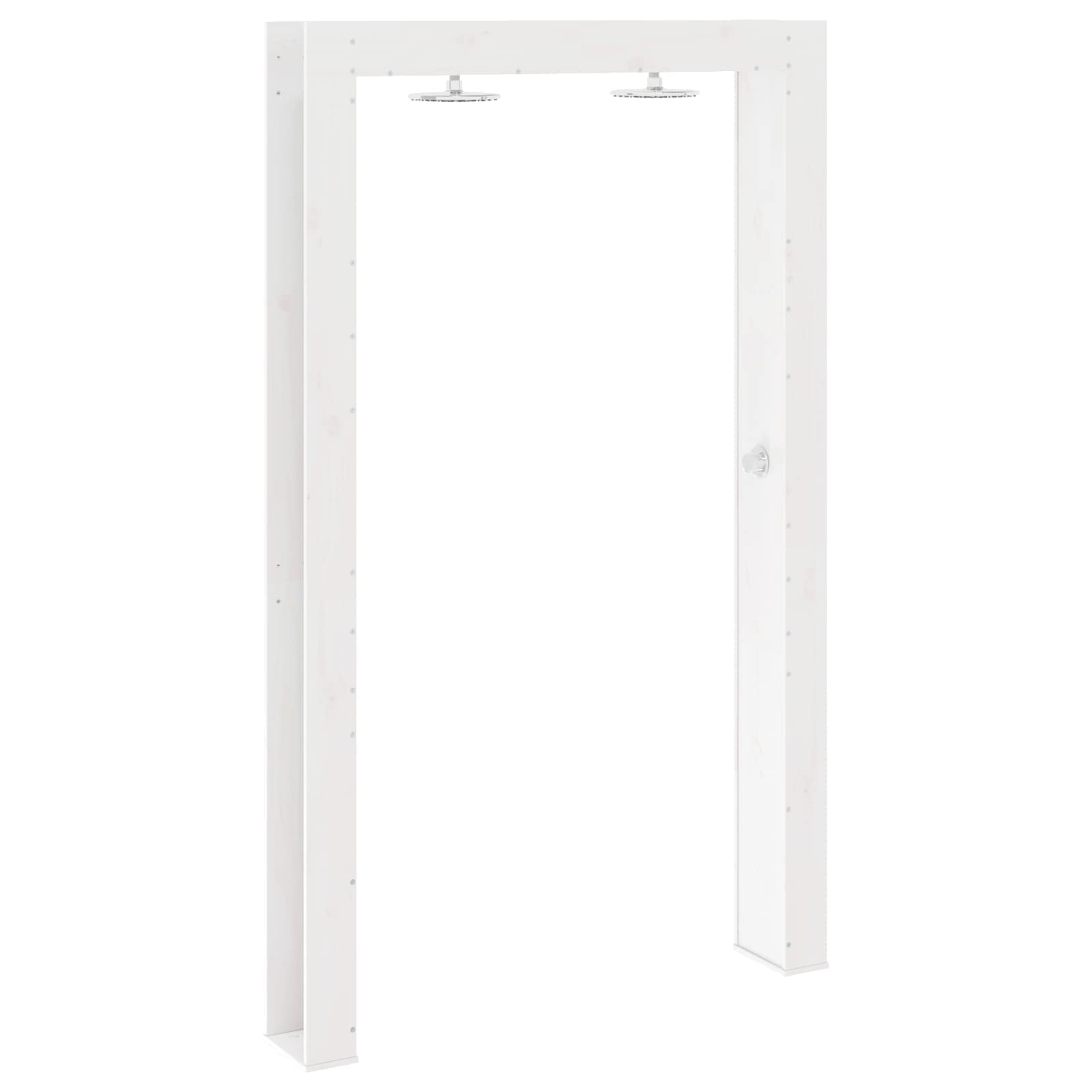 Outdoor-Dusche 226 cm Massivholz Kiefer und Edelstahl Weiß