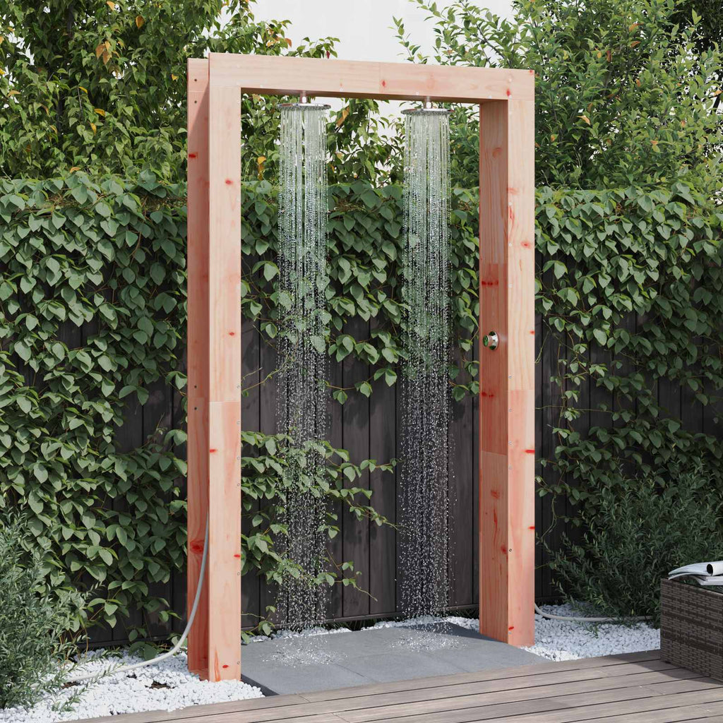 Outdoor-Dusche 226 cm Massives Douglasholz und Edelstahl Natur