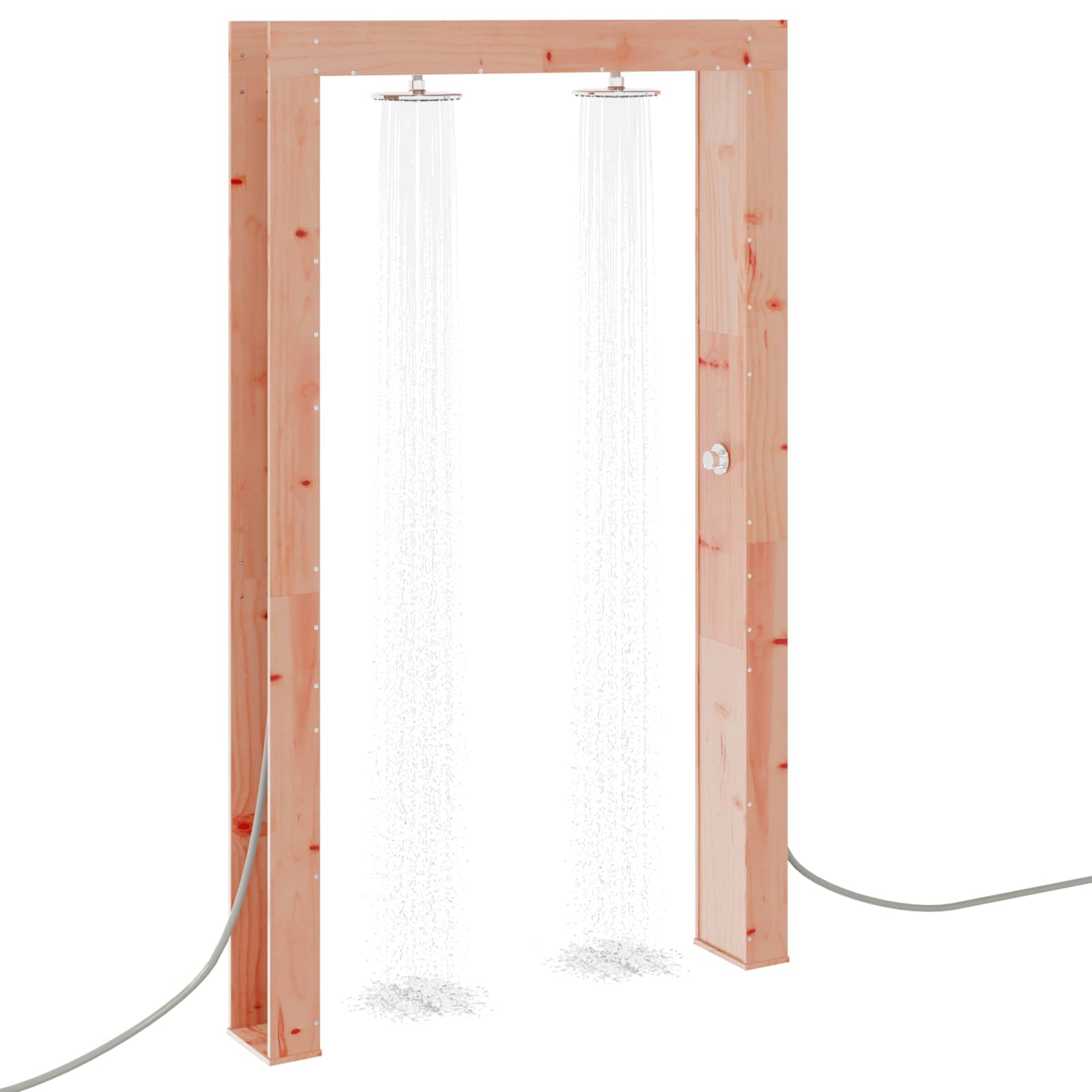 Outdoor-Dusche 226 cm Massives Douglasholz und Edelstahl Natur