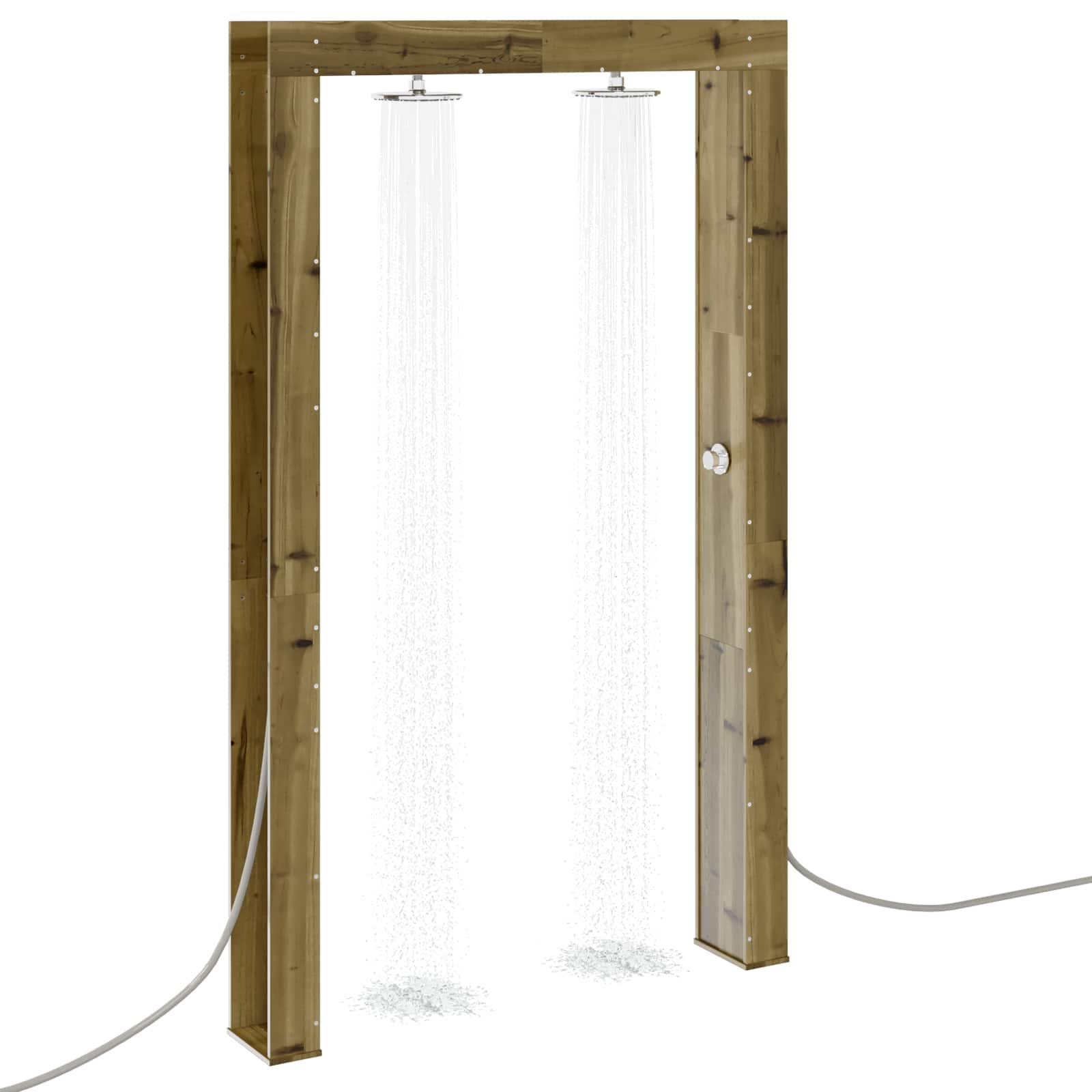 Outdoor-Dusche 226 cm Imprägniertes Kiefernholz und Edelstahl