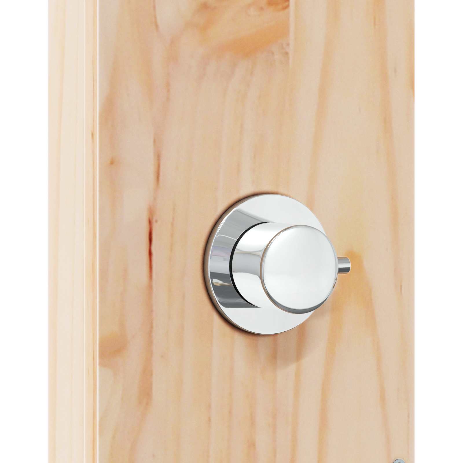 Outdoor-Dusche 214,5 cm Massivholz Kiefer und Edelstahl Natur