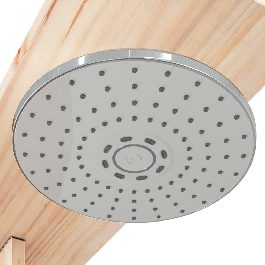 Outdoor-Dusche 214,5 cm Massivholz Kiefer und Edelstahl Natur