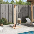 Outdoor-Dusche 214,5 cm Massivholz Kiefer und Edelstahl Natur