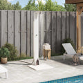 Outdoor-Dusche 214,5 cm Massivholz Kiefer und Edelstahl Weiß