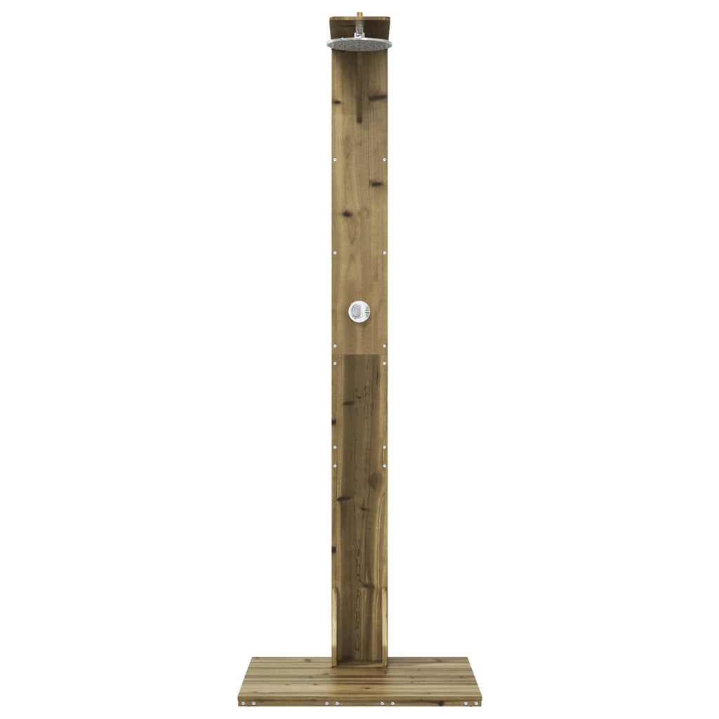 Gartendusche 214,5 cm Imprägniertes Kiefernholz und Edelstahl