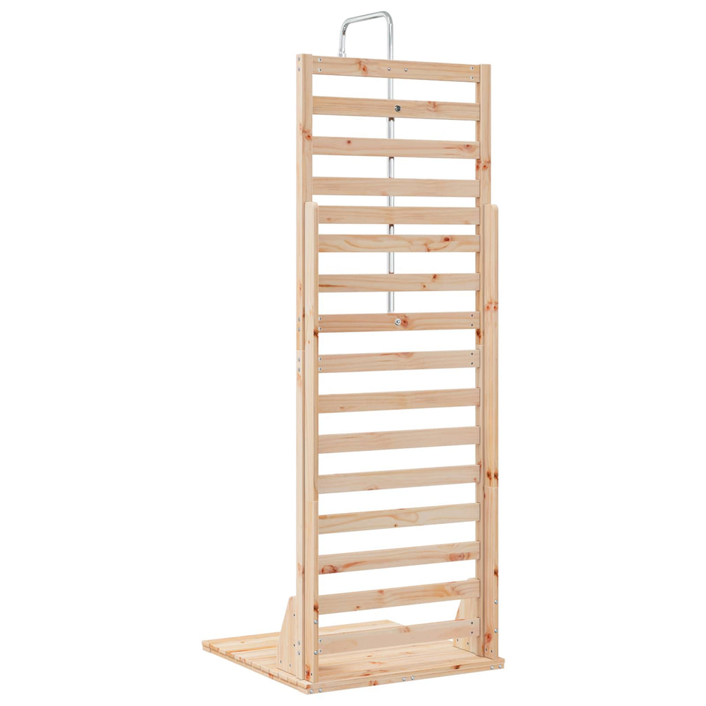 Outdoor-Dusche 225 cm Massivholz Kiefer und Edelstahl Natur
