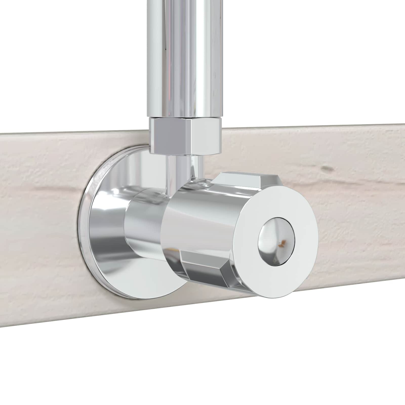 Outdoor-Dusche 225 cm Massivholz Kiefer und Edelstahl Weiß