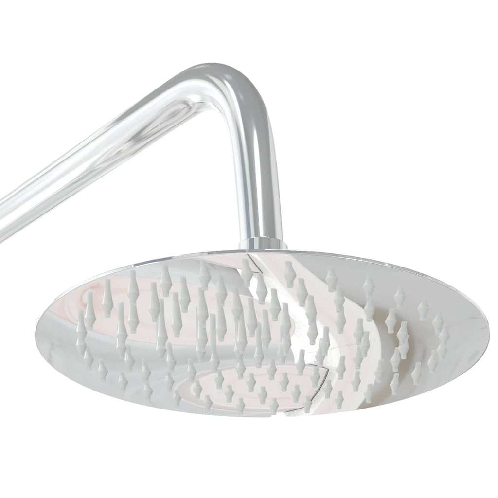 Outdoor-Dusche 225 cm Massivholz Kiefer und Edelstahl Weiß