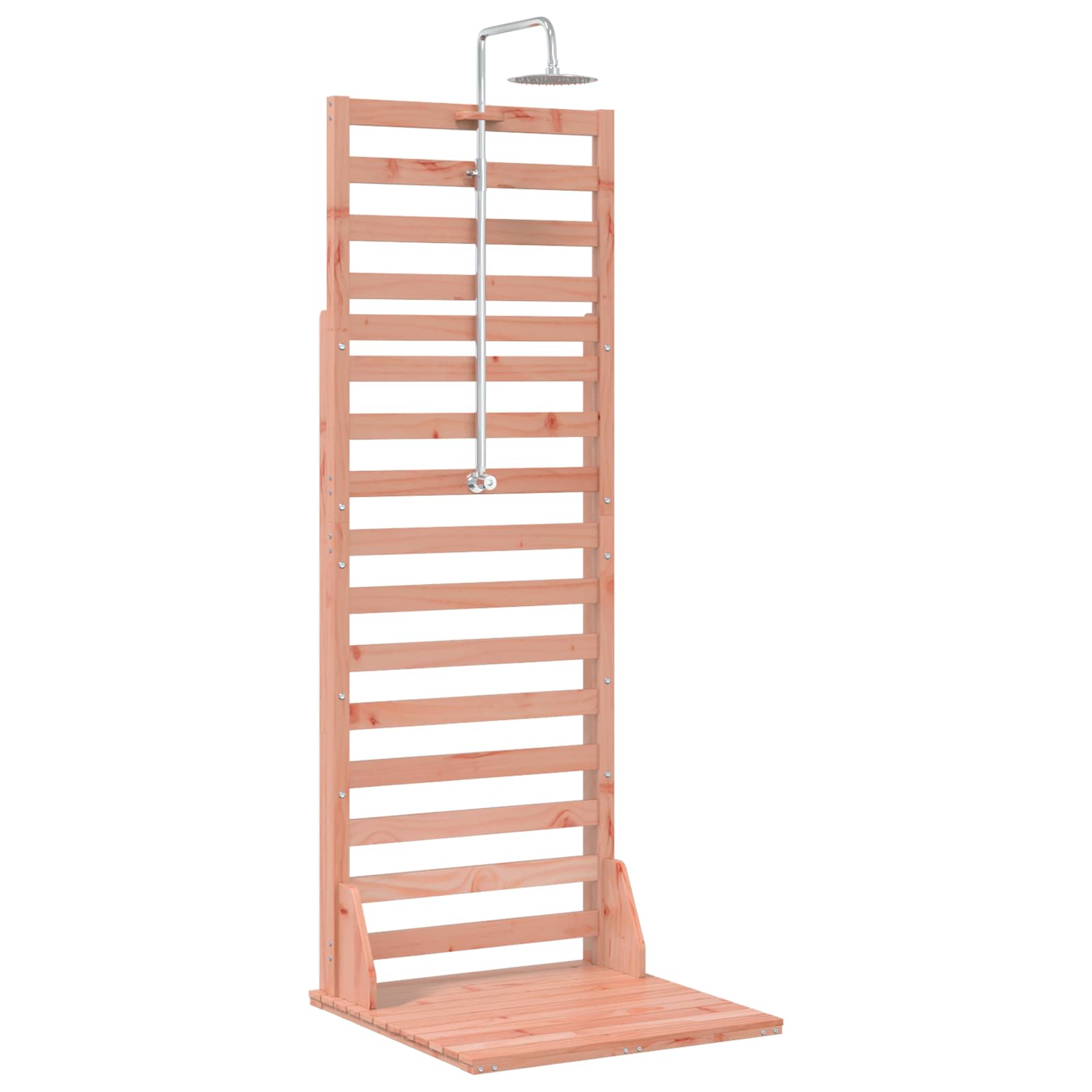Outdoor-Dusche 225 cm Massives Douglasholz und Edelstahl Natur