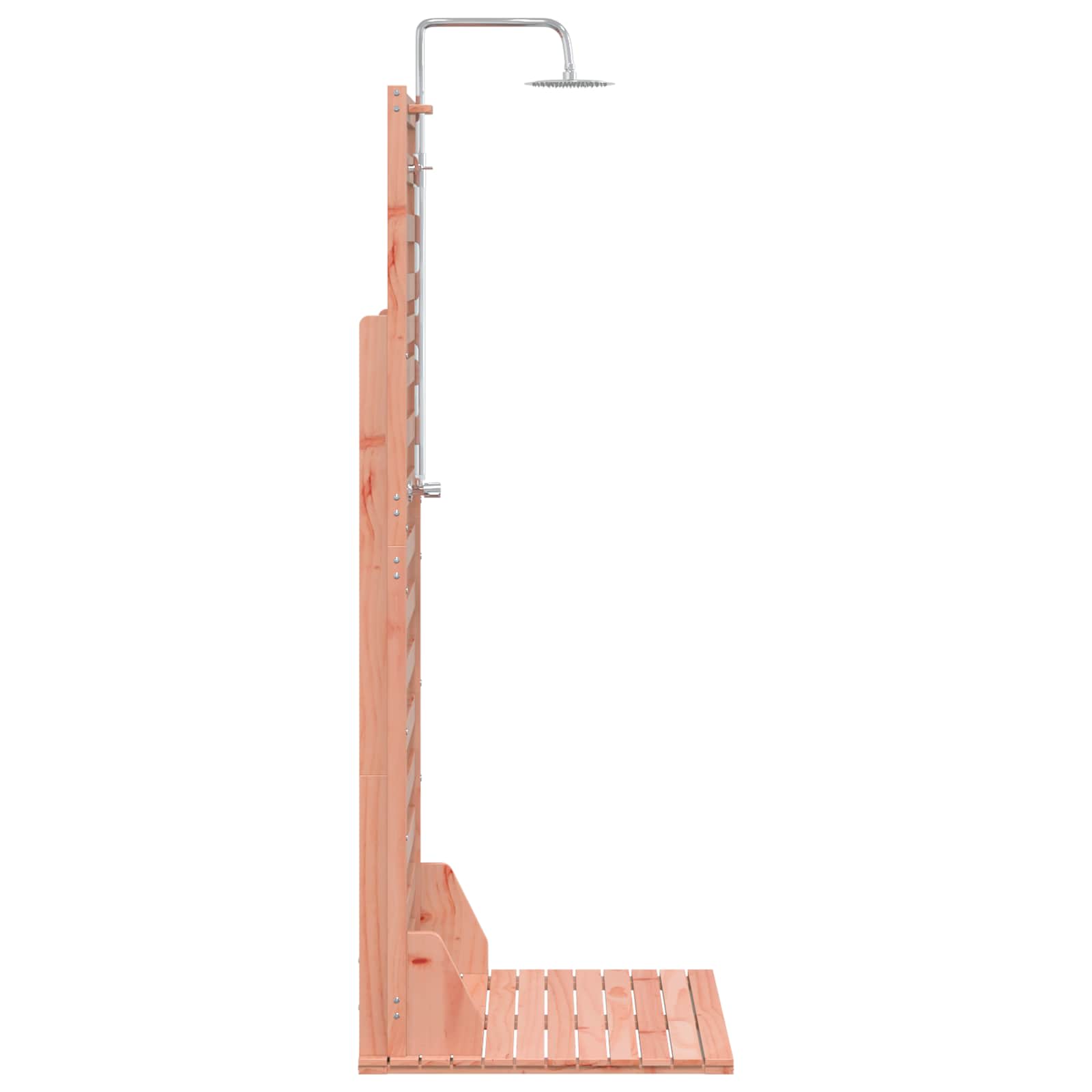 Outdoor-Dusche 225 cm Massives Douglasholz und Edelstahl Natur