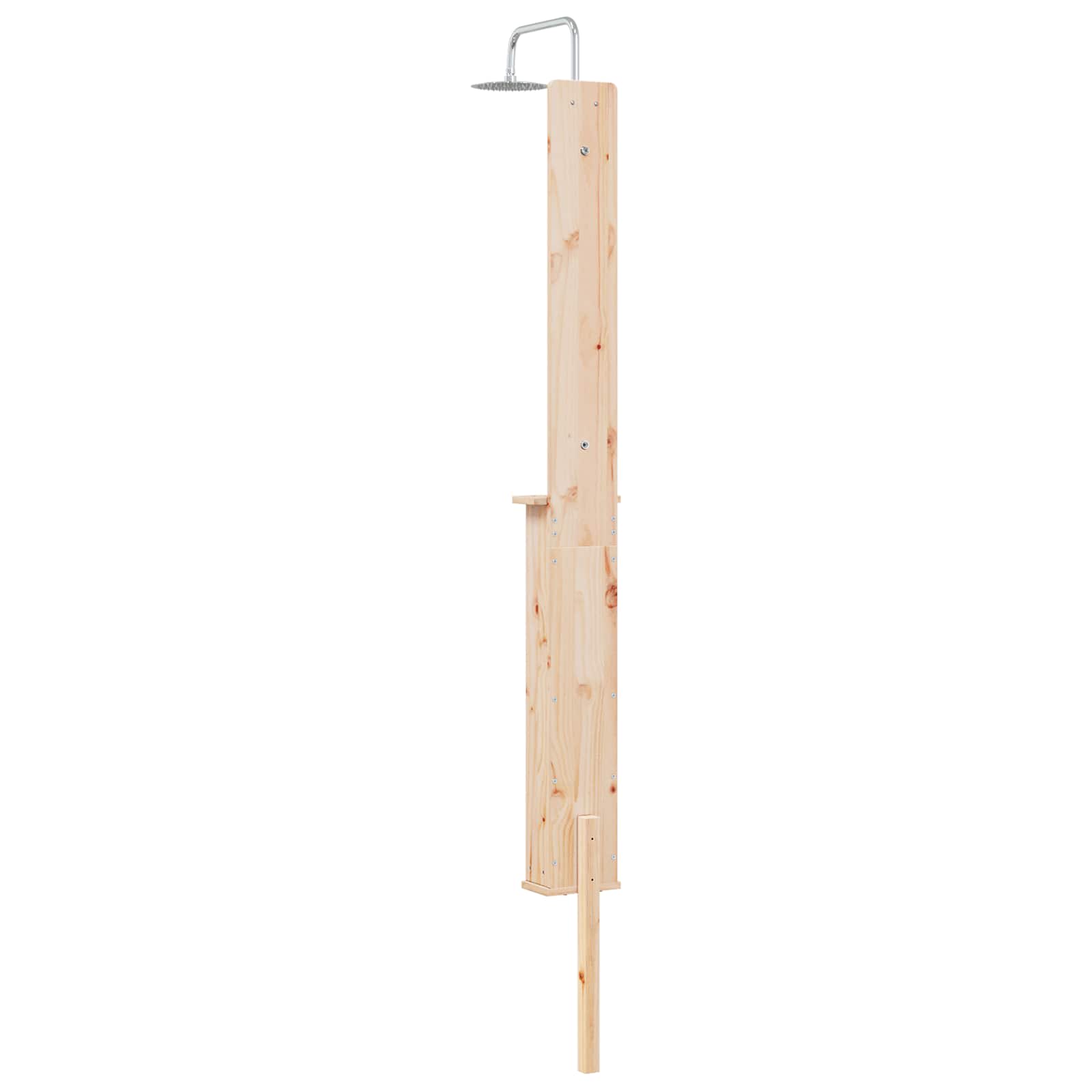 Outdoor-Dusche 246 cm Massivholz Kiefer und Edelstahl Natur