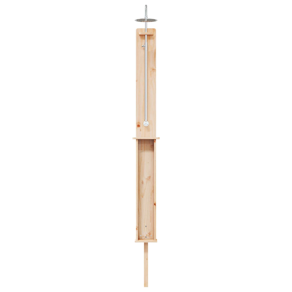 Gartendusche 246 cm Massivholz Kiefer und Edelstahl Natur