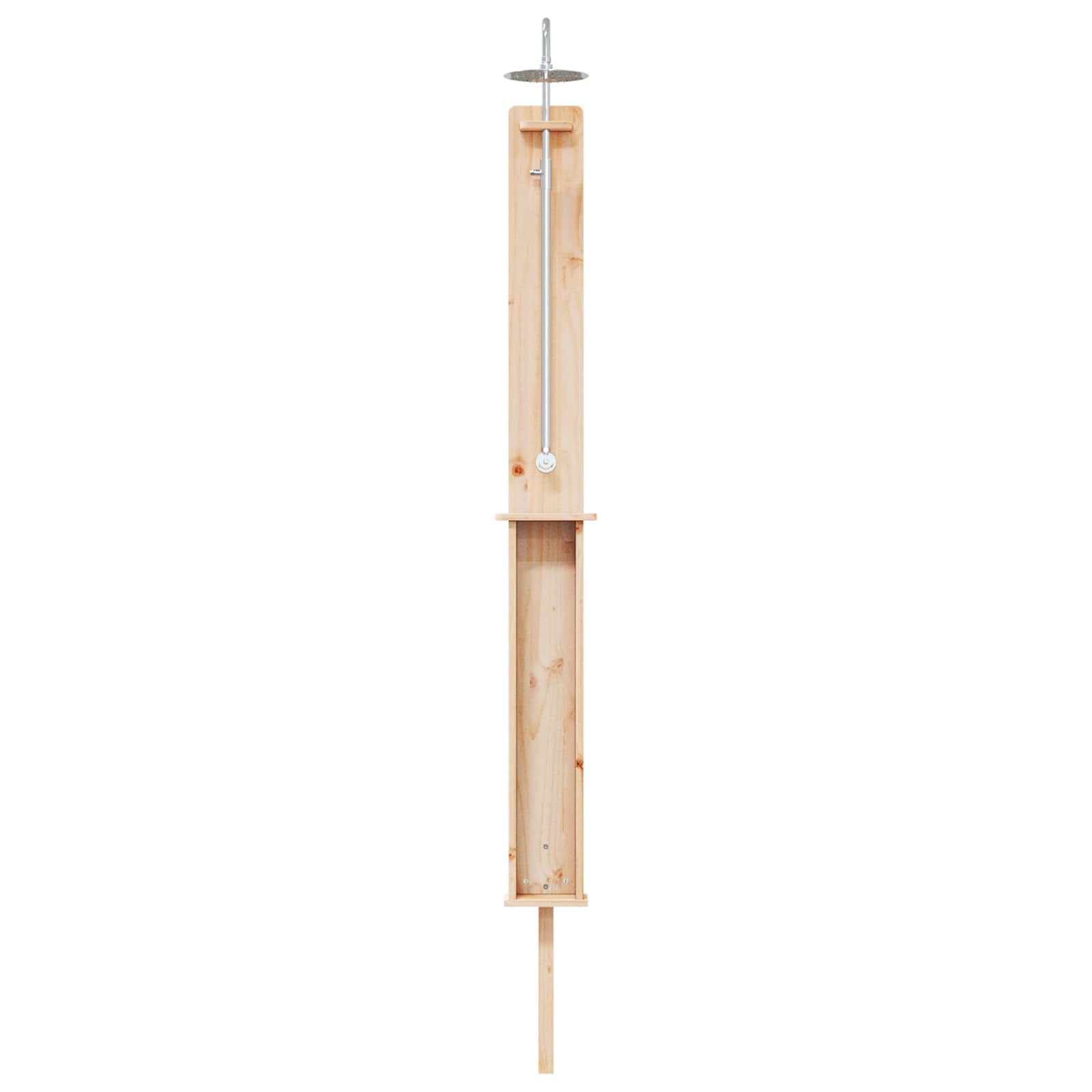 Gartendusche 246 cm Massivholz Kiefer und Edelstahl Natur