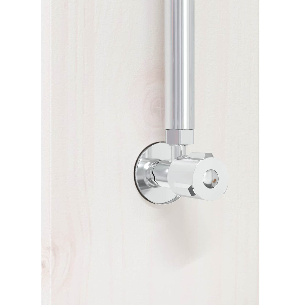 Outdoor-Dusche 246 cm Massivholz Kiefer und Edelstahl Weiß