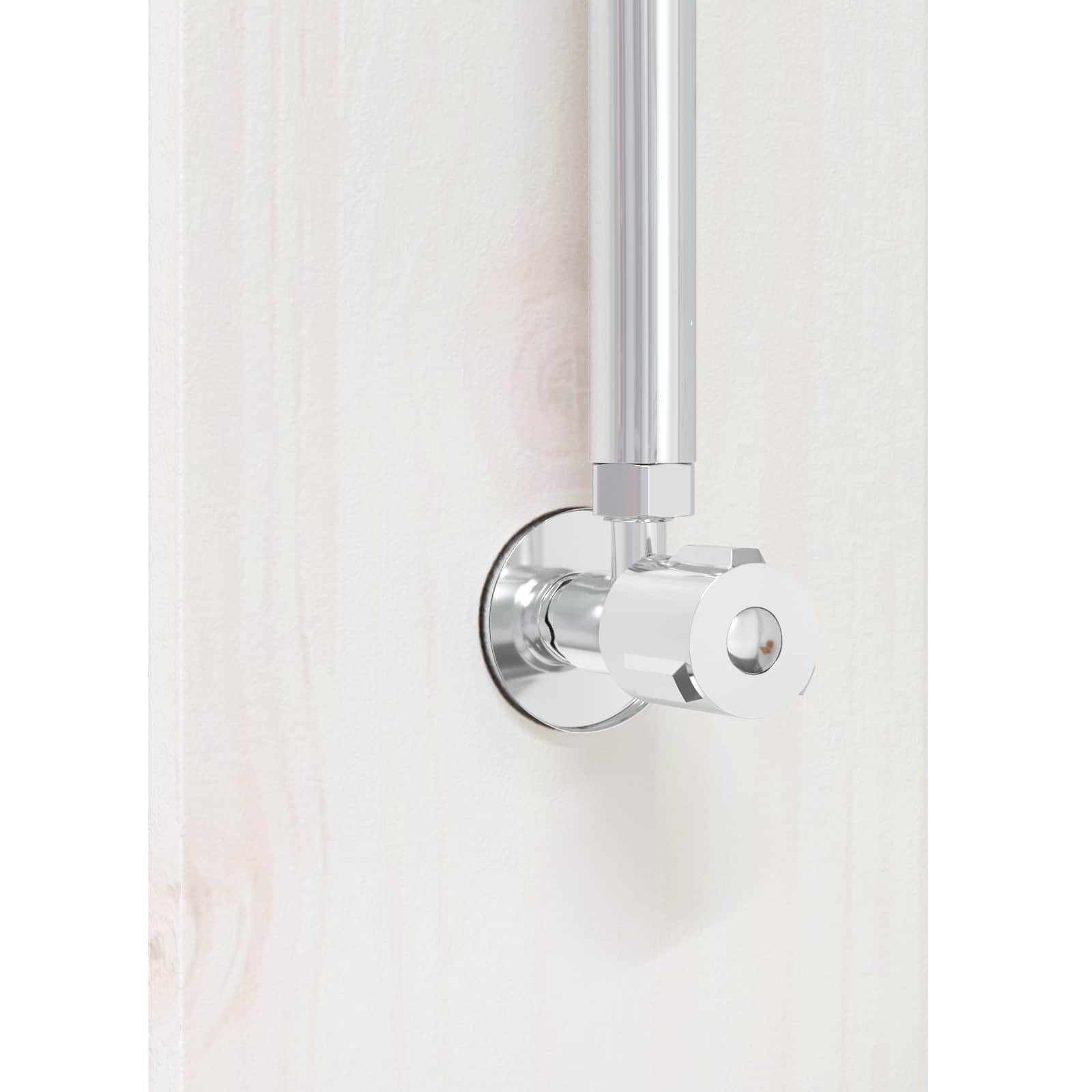 Outdoor-Dusche 246 cm Massivholz Kiefer und Edelstahl Weiß