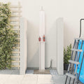 Outdoor-Dusche 246 cm Massivholz Kiefer und Edelstahl Weiß