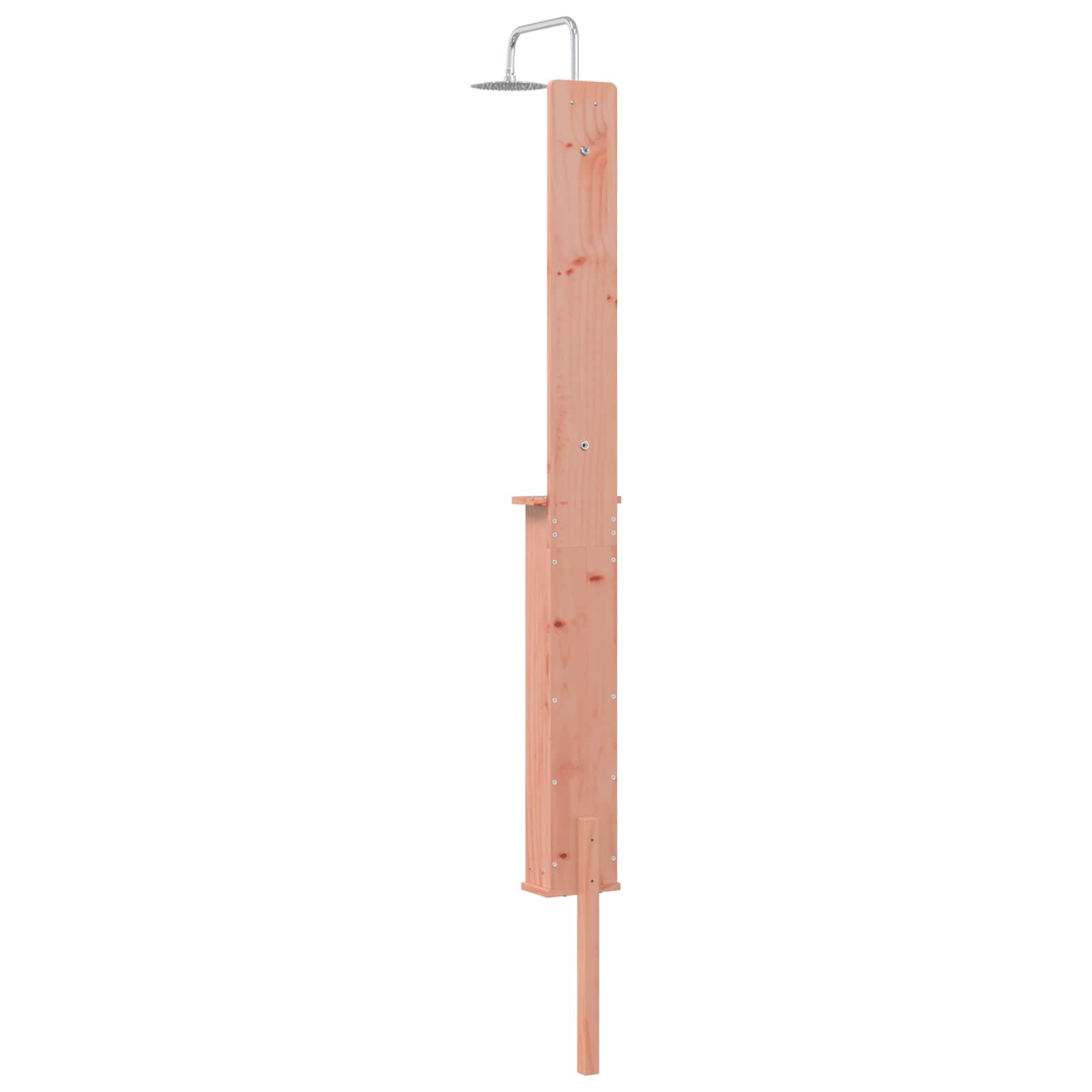 Outdoor-Dusche 246 cm Massives Douglasholz und Edelstahl Natur