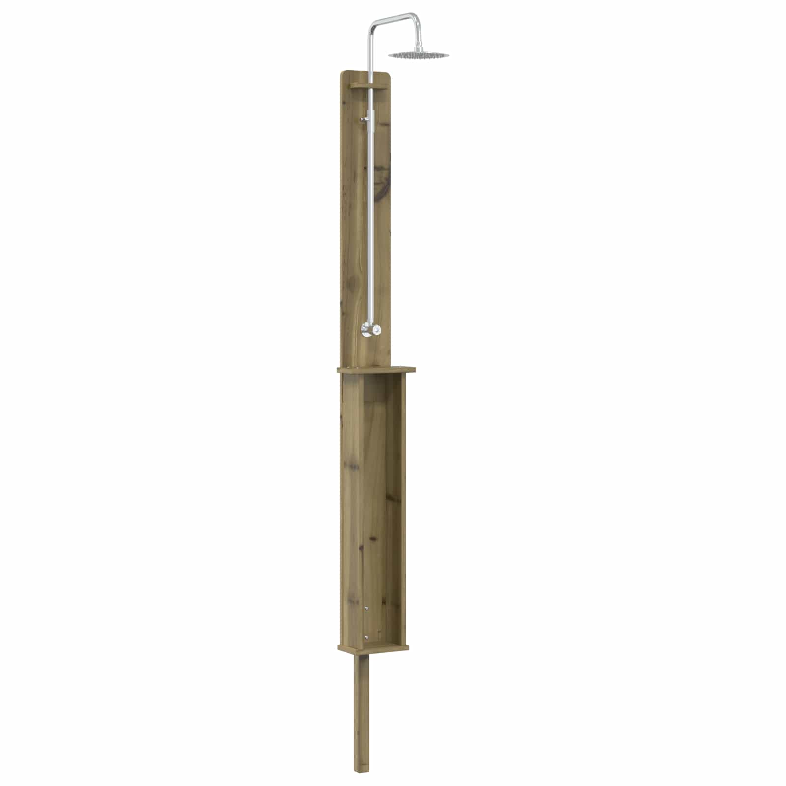 Outdoor-Dusche 246 cm Imprägniertes Kiefernholz und Edelstahl